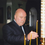 Сергей Абельцев в церкви