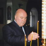Сергей Абельцев в церкви